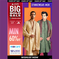 Man in modern festive kurta from AJIO